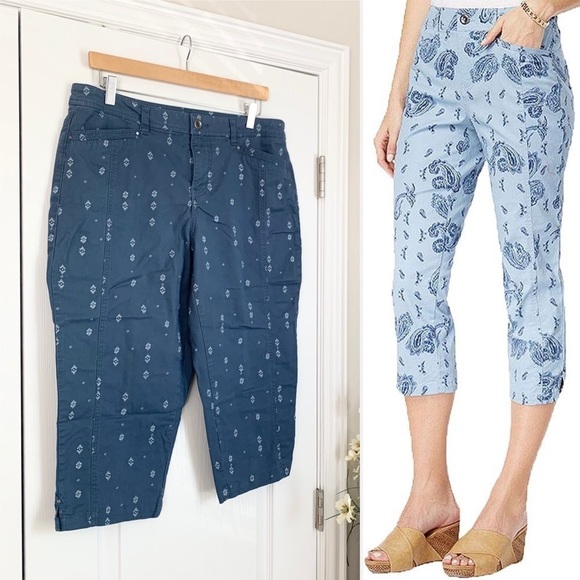 Style and Co Printed Capri Pants - Picture 1 of 12